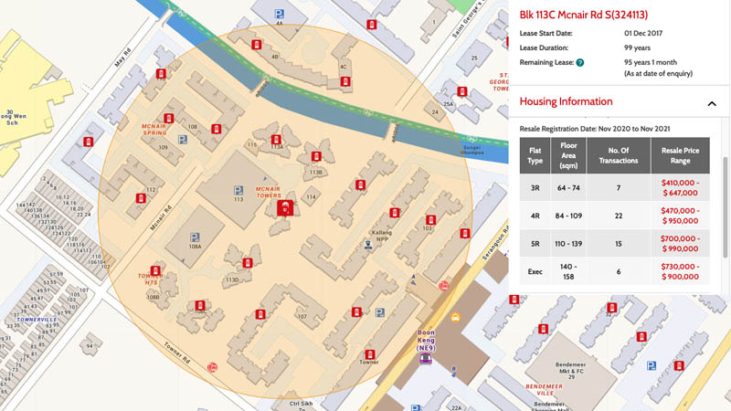 HDB Map Services example