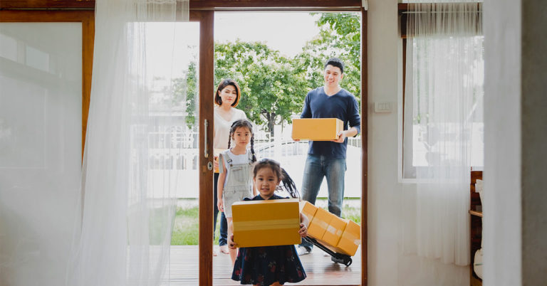 a family moving in to a new apartment - hdb ownership transfer to husband due to divorce
