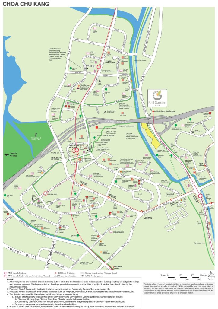 Map of Choa Chu Kang BTO Feb 2024, Rail Garden @ CCK