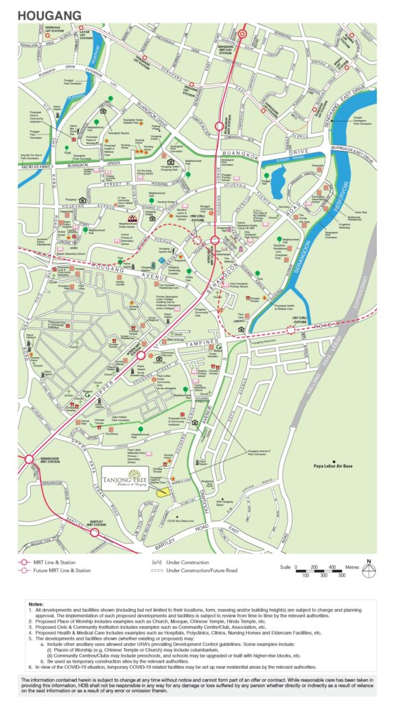 Map of Tanjong Tree Residences @ Hougang BTO Feb 2024 