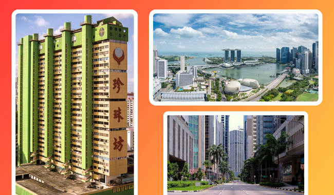 Part of District 1 (Business District): Raffles Place, Cecil, Marina Bay, People’s Park
